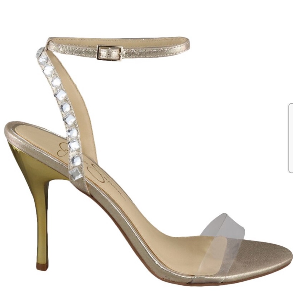 Jessica Simpson Gold Strappy Sandals